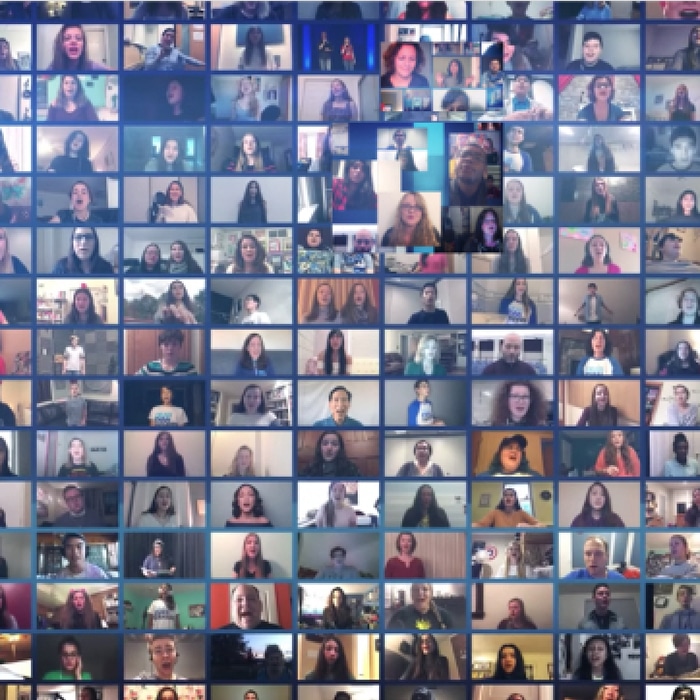 Mosaic of Dear Evan Hansen's virtual choir